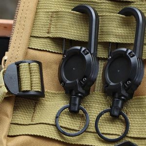 Navíjací kľúčenka s oceľovým lankom (2 ks) | TACTKEY