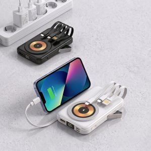 Magnetická bezdrôtová powerbanka - 10 000 mAh, 4 káble, stojan | ULTICHARG