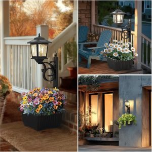 Solárna záhradná lampa s kvetináčom | LUMIPOT